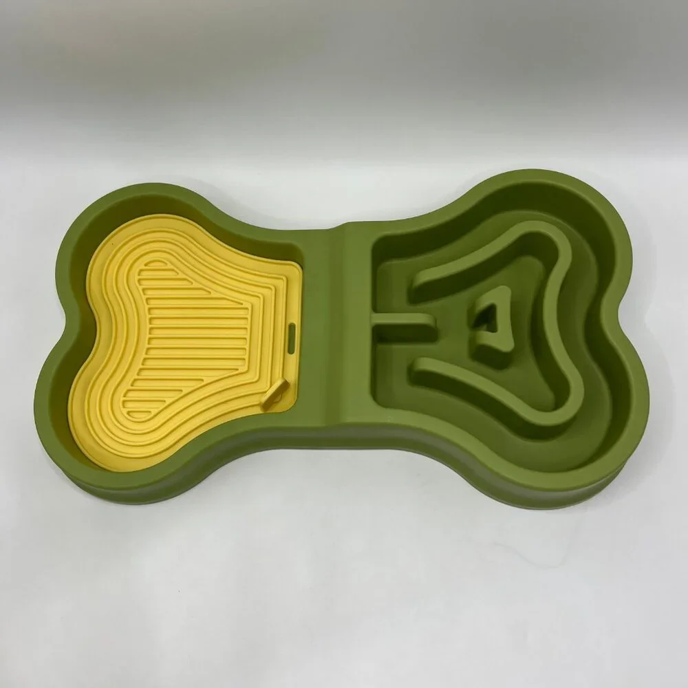 Pet Slow Feeder Bowl, Silicone Licking Mat, Anti-Slip & Anti-Tip